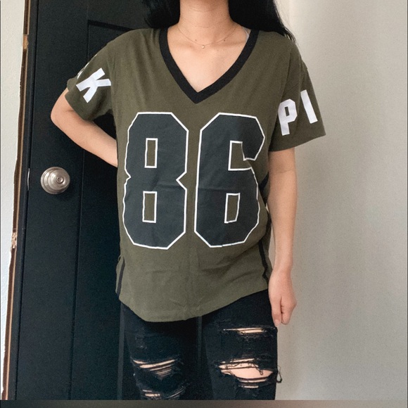 PINK army green jersey size XS/S - Picture 2 of 4